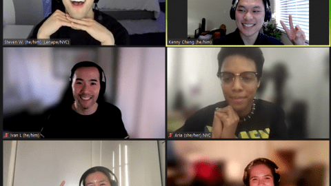 Virtual meeting group photo