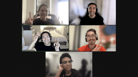 Virtual meeting group photo