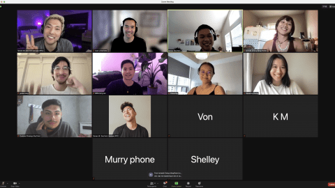 Virtual meeting group photo